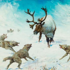 Wolves and Caribou - Frank Hoffman